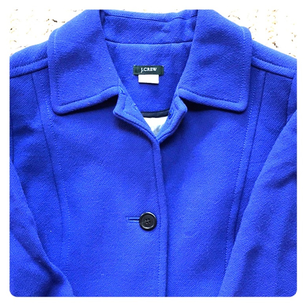 J. Crew Cobalt Blue Wool Coat
